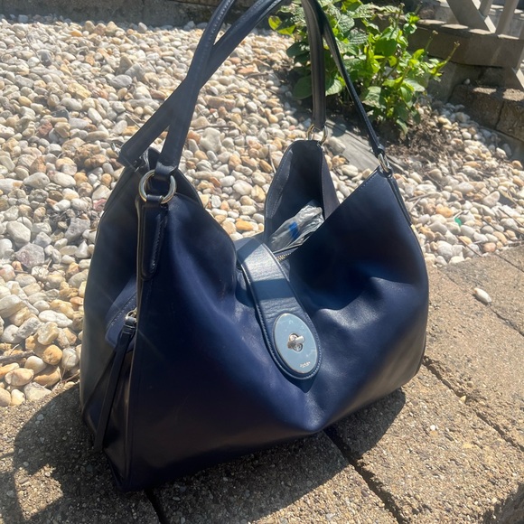 Coach “Carlyle” Blue Hobo Bag with Relaxed Silhouette - Picture 3 of 7